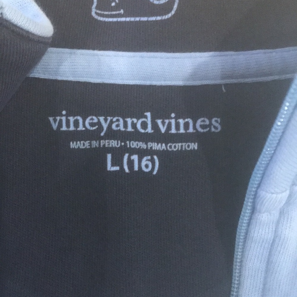 Vineyard vine size 16 boys quarter zip pull over shirt. Perfect condition. - Picture 2 of 2